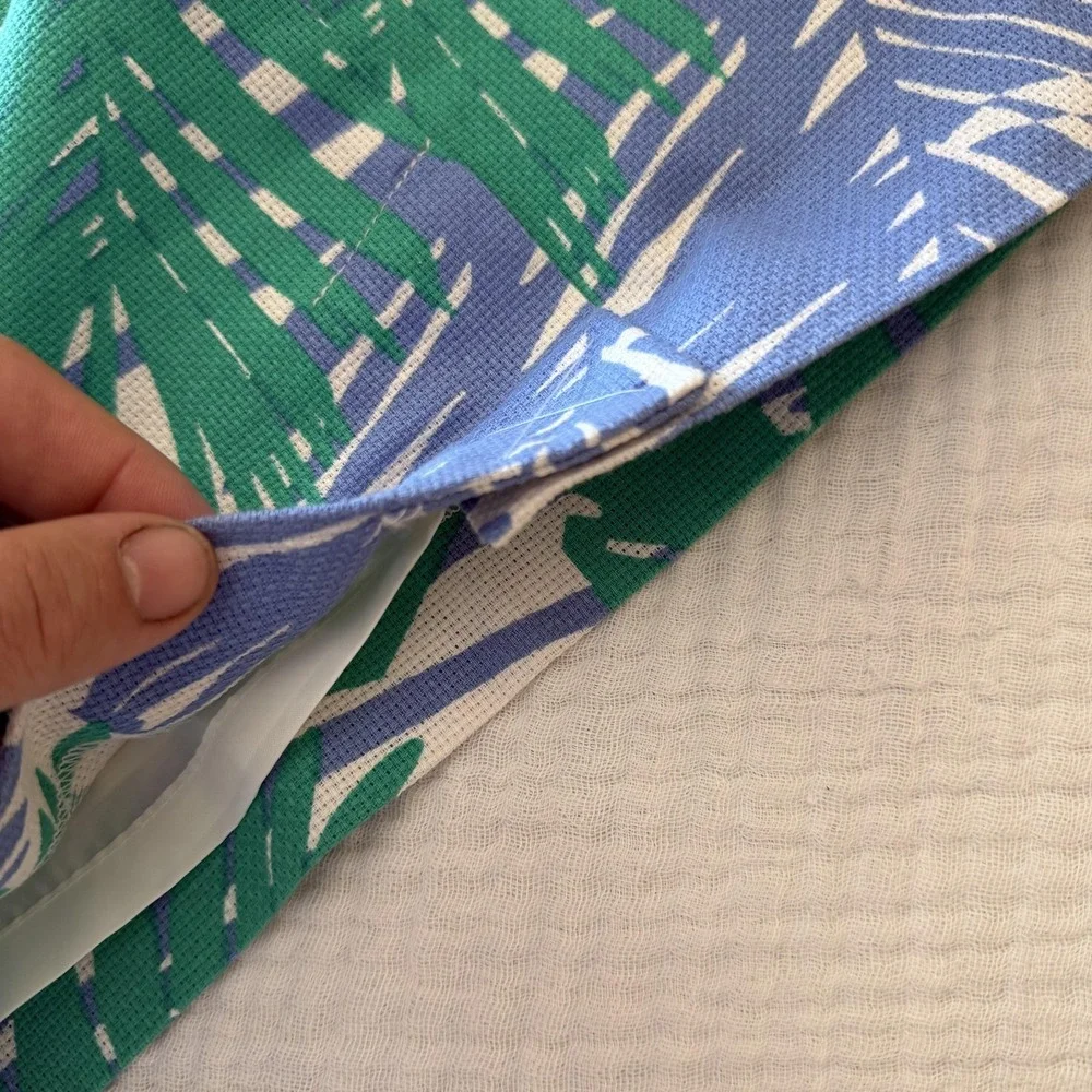 LOFT Petites Tropical Palm Leaf Pencil Skirt 00P Coastal‎ Resort Preppy Tropical